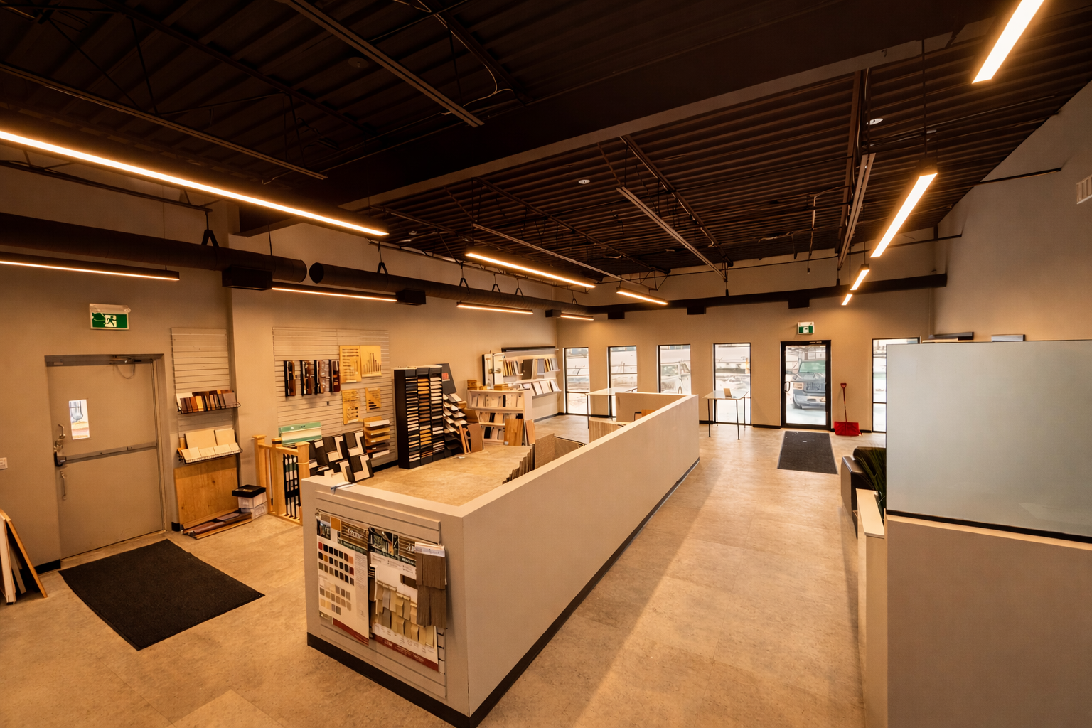 Carey Homes Design and Décor Centre showroom in Waterloo with material samples